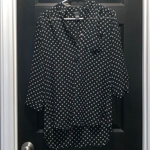 Rue 21 Sheer Polka Dot Blouse
